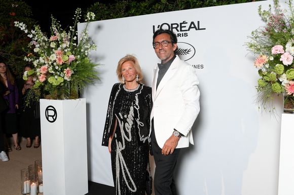 Iris Knobloch and Francois Breavoine au dîner L'Oréal Paris en l'honneur des femmes du cinéma lors du 78ème Festival International du Film de Cannes, le 14 mai 2025. 

Photo : Lionel Urman / Bestimage