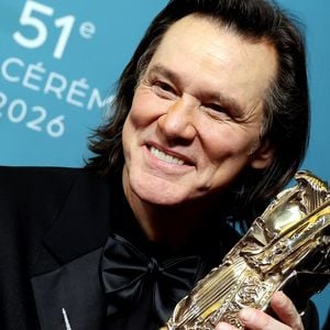 Jim Carrey (César d'Honneur pour l'ensemble de sa carrière) - Press room de la 51ème cérémonie des César, à l'Olympia. Paris, le 26 février 2026.
© Dominique Jacovides/Bestimage