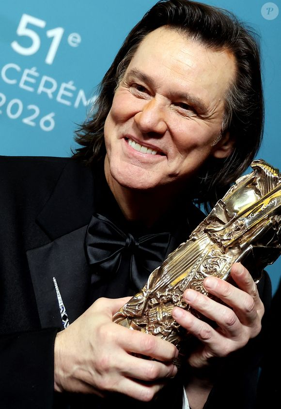 Jim Carrey (César d'Honneur pour l'ensemble de sa carrière) - Press room de la 51ème cérémonie des César, à l'Olympia. Paris, le 26 février 2026.
© Dominique Jacovides/Bestimage