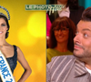 Kev Adams face à une photo de son ex-compagne Iris Mittenaere "Quelle époque !" sur France 2 le 11 octobre 2025.
