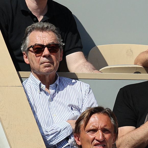 Michel Denisot dans les tribunes lors des Internationaux de France Roland Garros 2023 le 01 juin 2023 à Paris, France. Photo by Nasser Berzane/ABACAPRESS.COM