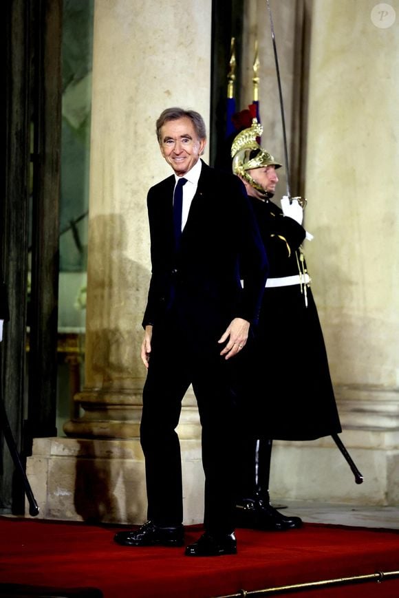 Bernard Arnault, Pdg de LVMH au palais de l'Elysée pour un dîner de travail  lors du sommet pour l'action sur l'intelligence artificielle à Paris le 10 février 2025.

© Dominique Jacovides / Bestimage