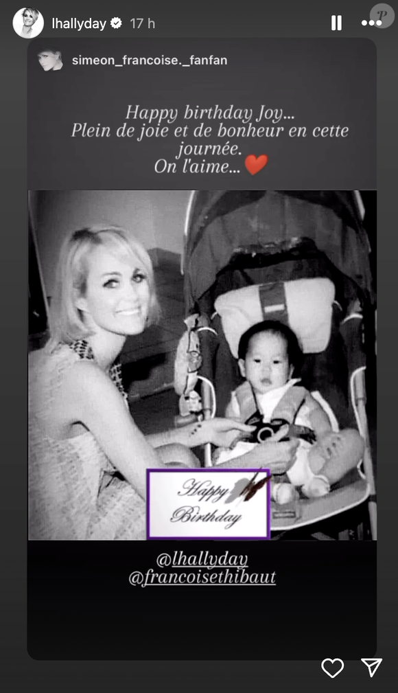 Des photos souvenirs remplies d'émotions.

Capture d'écran de la story Instagram de Læticia Hallyday.