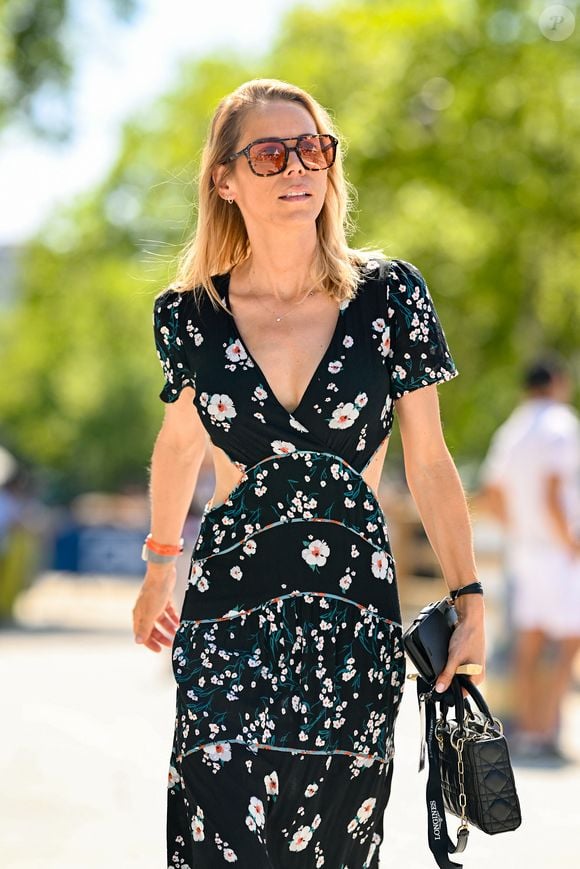 Exclusif - Tiphaine Auzière à l'espace VIP au Longines Paris Eiffel Jumping au pied de la Tour Eiffel sur le Champ-de-Mars à Paris, France, le 21 juin 2025. © Perusseau-Veeren/Bestimage
