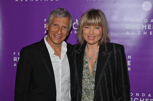 Nagui, Mélanie Page Gala de la Fondation Recherche Alzheimer " 2 générations chantent pour la 3ème " se produit à l'Olympia à Paris, France le 17 mars 2025. Photo by Christophe Meng / ABACAPRESS.COM