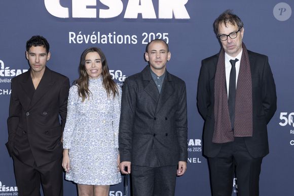 Tawfeek Barhom, Dominik Moll, Adam Bessa, Elodie Bouchez - Photocall de la soirée "Cesar Révélations 2025" au Trianon à Paris le 20 janvier 2025.

© Olivier Borde / Bestimage