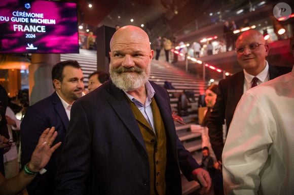 Chel Philippe Etchebest assiste à la cérémonie de remise des prix du Guide Michelin France 2024 à Tours, dans le centre de la France, le 18 mars 2024. Photo par Pascal Avenet/ABACAPRESS.COM