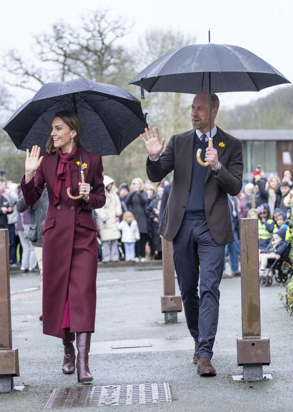 Le Prince William, le Prince de Galles, et Catherine, la Princesse de Galles, visitent Powys, à l'occasion de la fête de la Saint Davids. Photo par GOFF  / BESTIMAGE