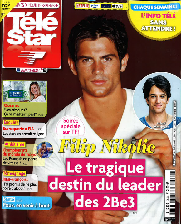 La Une du "Télé Star" du 6 septembre 2025 © Télé Star