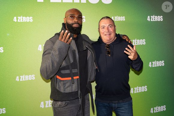 Kaaris et Fabien Onteniente lors de la première du film 4 Zeros de Fabien Onteniente à Plan-de-campagne, près de Marseille, France, le 9 octobre 2024. Photo par Laurent Coust/ABACAPRESS.COM