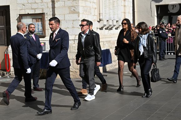 Steevy Boulay, Benjamin Castaldi, Julie Mercy, Alexia Laroche-Joubert - Obsèques de Loana Petrucciani dans la cathédrale Sainte-Réparate à Nice le 10 avril 2026. L'ancienne star de téléréalité a été retrouvée morte dans son appartement niçois par les autorités, le 25 mars dernier.
© Bruno Bebert / Bestimage