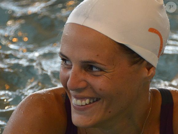 La retraitée des bassins vient d'annoncer une étonnante nouvelle...L'ancienne championne olympique de natation, Laure Manaudou, suit un parcours d'un nouveau sport aquatique, l'AQUAZUMBA, au Centre Aquatique d'Alfortville, en France, le 5 octobre 2013. Photo par Henri Szwarc/ABACAPRESS.COM