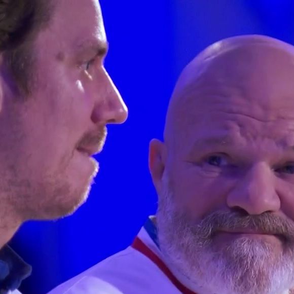Philippe Etchebest en larmes face à Charles après son élimination de "Top Chef 2025", épisode du 4 juin, sur M6