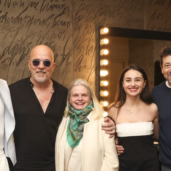Exclusif - Ycare, Pascal Obispo, Isabelle Nanty, Esther Abrami, Patrick Bruel en backstage du second concert d'Ycare à l'Olympia, à Paris, France, le 7 mars 2026. © Jack Tribeca/Bestimage