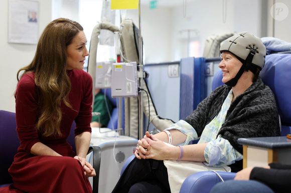 Catherine (Kate) Middleton, princesse de Galles à l'hôpital Royal Marsden, où elle a reçu son traitement contre le cancer, à Londres, Royaume-Uni, le 14 janvier 2025. © Chris Jackson/WPA-Pool/Bestimage