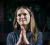 "J’étais juste excitée d’avoir des enfants, et d’être avec quelqu’un dont j’étais amoureuse. Mais c’est vraiment important d’avoir des gens dans sa vie qui vous aident à garder les pieds sur terre."

Natalie Portman lors de l’intervention de J.Goodall au siège de l’UNESCO à Paris, France, le 19 octobre 2024. © Jack Tribeca/Bestimage