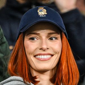 Maëva Coucke, Miss France 2018, assiste au match de rugby du tournoi des Six Nations, France - Italie (33 - 8) au stade Pierre Mauroy à Villeneuve d'Ascq, le 22 février 2026.
© Mathieu Mirville / Bestimage