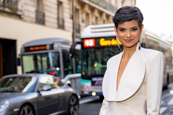 Eve Gilles - Arrivées au défilé Stéphane Rolland salle Pleyel Collection Haute Couture Printemps/Eté 2025 lors de la Fashion Week de Paris (PFW), France, le 28 janvier 2025. © Pierre Perusseau/Bestimage