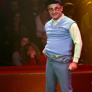 Vincent Lagaf présente un spectacle avec Gilbert et Lucien Gruss lors du Gala du 30e anniversaire du cirque Arlette Gruss à Bordeaux, France, le 16 janvier 2015. Photo Patrick Bernard/Abaca