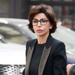 Rachida Dati, ministre de la Culture, à la sortie des obsèques de Jean Tiberi, maire de Paris de 1995 à 2001, en l'église Saint-Etienne-du-Mont à Paris le 3 juin 2025. © Christophe Clovis / Bestimage