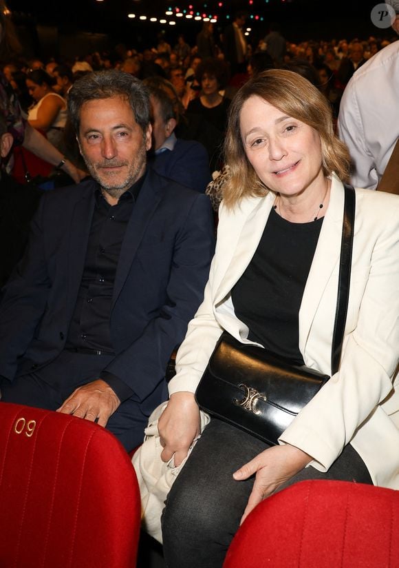 Exclusif - Daniela Lumbroso et son mari Eric Ghebali -  Premier concert de Enrico Macias à l'Olympia à Paris le 18 mai 2024. © Coadic Guirec/Bestimage