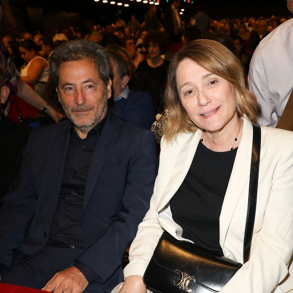 Exclusif - Daniela Lumbroso et son mari Eric Ghebali -  Premier concert de Enrico Macias à l'Olympia à Paris le 18 mai 2024. © Coadic Guirec/Bestimage