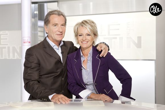 Archives -  William Leymergie et Sophie Davant sur le plateau de Télématin le 4 octobre 2010.  Jean-Jacques Descamps via Bestimage