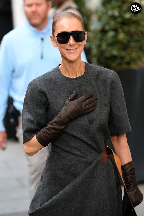 Céline Dion quitte le Royal Monceau pour se rendre aux répétitions de son concert parisien. Paris le 8 Septembre 2026. © Clement Prioli / Bestimage