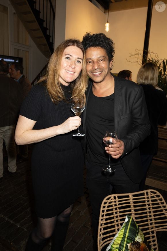 Exclusif - Adriana Santini (femme de P.Legitimus), Louis Karim Nébati - Pascal Legitimus célèbre ses cinquante ans de carrière et présente une exposition photographique de son travail sur les coquillages au Studio Design Center à Paris le 24 mars 2025.

© Jeremy Melloul / Bestimage