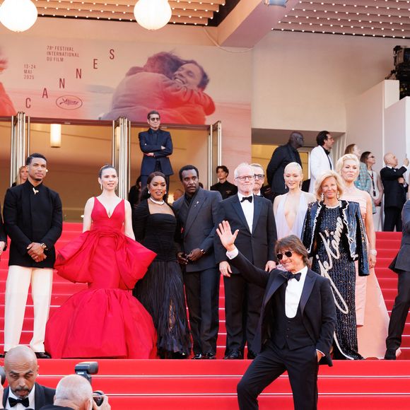 Tom Cruise, Christopher McQuarrie, Greg Tarzan Davis, Hayley Atwell, Tramell Tillman, Thierry Frémaux, Simon Pegg, Pom Klementieff, Iris Knobloch, Hannah Waddingham, Esai Morales, Brian Robbins, Erik Jendresen - Montée des marches du film « Mission Impossible : The Final Reckoning » lors du 78ème Festival International du Film de Cannes, au Palais des Festivals à Cannes. Le 14 mai 2025
© Jacovides-Moreau / Bestimage