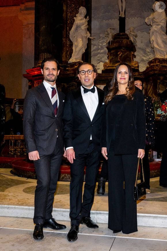 La princesse Sofia et le Prince Carl Philip assistent au concert de Noel à Stockholm en Suède le 20 décembre 2024.