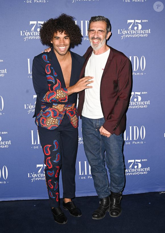Gwendal Marimoutou et Jean-Marc Lubin - People lors des 75 ans du Lido à Paris. Le 18 septembre 2021
© Coadic Guirec / Bestimage