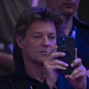 Laurent Delahousse - Célébrités assistent à la finale de l'épée individuelle homme avec le francais Yannick Borel qui perd en finale face à Kōki Kanō au Grand Palais lors des Jeux Olympiques de Paris 2024 (JO) à Paris le 28 juillet 2024. © Dominique Jacovides-Pierre Perusseau/Bestimage