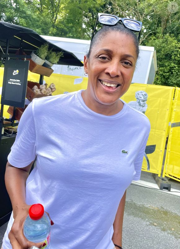 Marie-José Pérec à l'arrivée de la troisième étape (Amorebieta - Bayonne) de la 110ème édition du Tour de France le 3 juillet 2023. © Fabien Faure/Bestimage