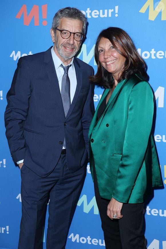 Michel Cymes et son épouse Nathalie Cymes assistent au dîner de gala du Moteur ! Diner de Gala à la Bibliothèque Nationale de France, à Paris, France, le 25 mars 2024. Photo by Jerome Domine/ABACAPRESS.COM