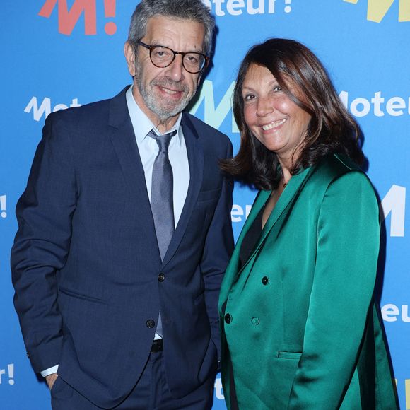 Michel Cymes et son épouse Nathalie Cymes assistent au dîner de gala du Moteur ! Diner de Gala à la Bibliothèque Nationale de France, à Paris, France, le 25 mars 2024. Photo by Jerome Domine/ABACAPRESS.COM