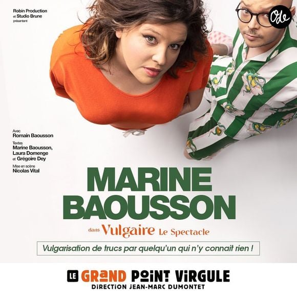 Véritable phénomène des ondes et reine des podcasts jeunesse, 

Marine Baousson, journaliste, humoriste et animatrice de France Inter, est sur scène avec son frère dans "Vulgaire"