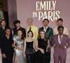 Le tournage va reprendre en mai 2025, et on apprend qu'un acteur central de la série va prendre ses distances.
Lucas Bravo, Lucien Laviscount, Paul Forman, Ashley Park, Bruno Gouery, Lily Collins, William Abadie - Hollywood, CA - Première à Los Angeles de la saison 4 partie 1 de Netflix 'Emily In Paris' qui s'est tenue à l'Egyptian Theatre Hollywood.
Photo : Backgrid USA / Bestimage