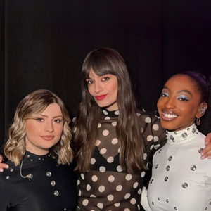 Marine et Ebony avec Clara Luciani, marraine de la "Star Academy 2024". Instagram @jesuisclaraluciani