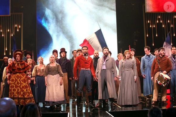 La troupe des "Misérables" - Intérieur - 36ème cérémonie des Molières aux Folies Bergère à Paris le 28 avril 2025. © Bertrand Rindoff / Bestimage