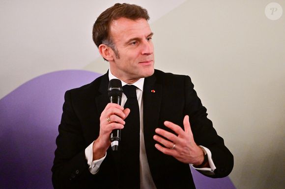 Le président Emmanuel Macron lors de la conclusion de la réunion sur le partenariat mondial pour l’intelligence artificielle au Quai d’Orsay à Paris le 9 février 2025

© Christian Liewig / Bestimage