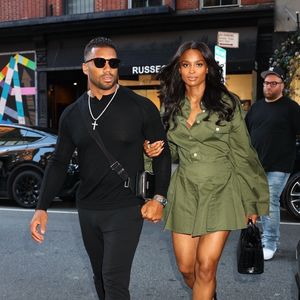 Russell Wilson et Ciara après l'émission de Jimmy Fallon à New York.
© Bestimage