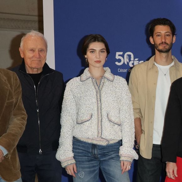 Patrick Mille, Jérôme Seydoux, Anamaria Vartolomei, Pierre Niney et Elisabeth Borne à la cérémonie "César des Lycéens 2025", au sein du Grand Amphithéâtre de la Sorbonne, pour le film "Le Comte de Monte-Cristo", le 26 mars 2025.

Photo : Coadic Guirec / Bestimage