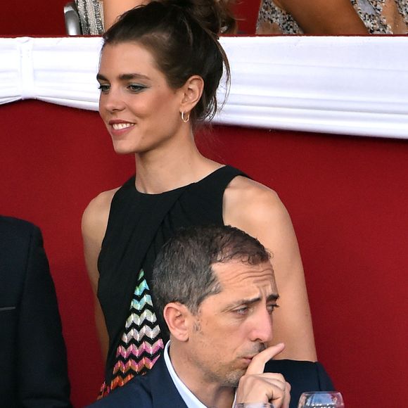 Charlotte Casiraghi et Gad Elmaleh - Soirée de cloture du 20ème Jumping International de Monte-Carlo au Port Hercule de Monaco à Monte-Carlo, le 27 juin 2015. La compétition célèbre cette année un double anniversaire : les 20 ans du Jumping et les 10 ans du Longines Global Champions Tour. @JUNIOR / BESTIMAGE