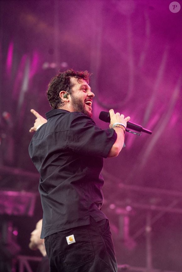 Claudio Capéo est en concert sur la scène du festival du Printemps de Pérouges au château de Saint Maurice de Remens le 29 juin 2024.
© Sandrine Thesillat / Panoramic / Bestimage