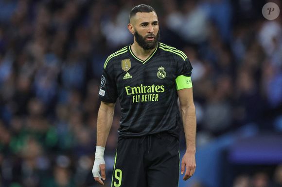 Karim Benzema 9 - Manchester City s'impose face au Real Madrid (4 - 0) en demi-finales retour de la Ligue des champions, le 17 mai 2023.  © Imago / Panoramic / Bestimage