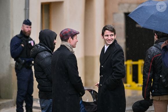 Colomban Soleil, père d'Emile, disparu en 2023 et dont les restes ont été retrouvés en mars 2024, quitte l'église après la cérémonie funéraire à Saint-Maximin-la-Sainte-Baume, dans le sud de la France, le 8 février 2025. Coust Laurent/ABACA