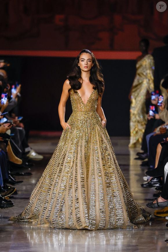 Deva Cassel - Défilé Elie Saab, Collection Haute Couture Printemps/Eté 2026 lors de la Fashion Week de Paris (PFW) au Musée Rodin, à Paris, France, le 28 janvier 2026. © Bestimage