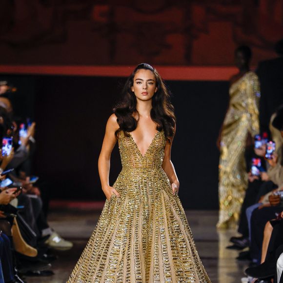 Deva Cassel - Défilé Elie Saab, Collection Haute Couture Printemps/Eté 2026 lors de la Fashion Week de Paris (PFW) au Musée Rodin, à Paris, France, le 28 janvier 2026. © Bestimage