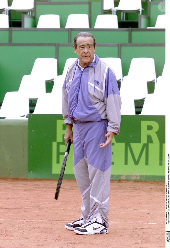Jean-Luc Lagardère au tournoi de tennis Trophée MG Rover à Boulogne, plein pied. MARTINEZ CHRISTIAN / BESTIMAGE
